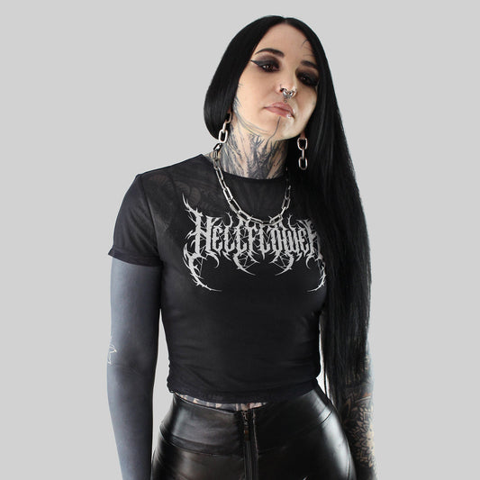 Guttural Mesh hell flower top
