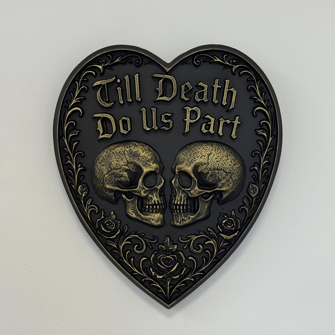 Till Death Do Us Part Heart Skull Wedding Ring Box