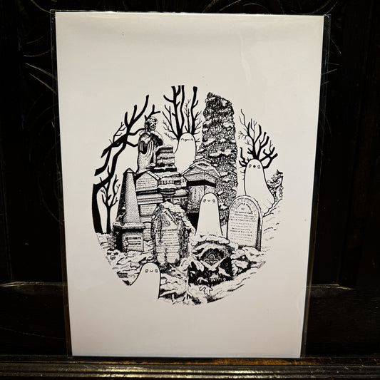 Haunting in Sheffield Cemetery - Art Print