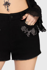 Thumbnail for Gaia Adorned Embroidered Shorts