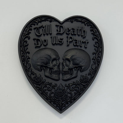 Gothic Heart Wall Plaque - Till Death Do Us Part