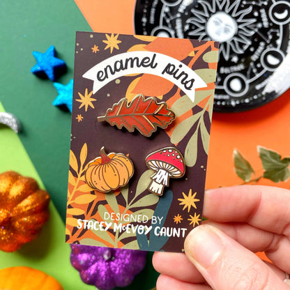 Autumn Enamel Pin Set