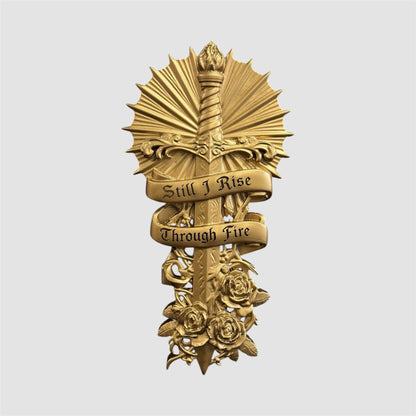 'Still I Rise' Sacred Dagger Wall Crest