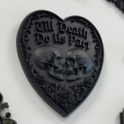 Gothic Heart Wall Plaque - Till Death Do Us Part
