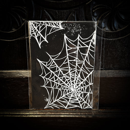 Cobweb - Lino Print