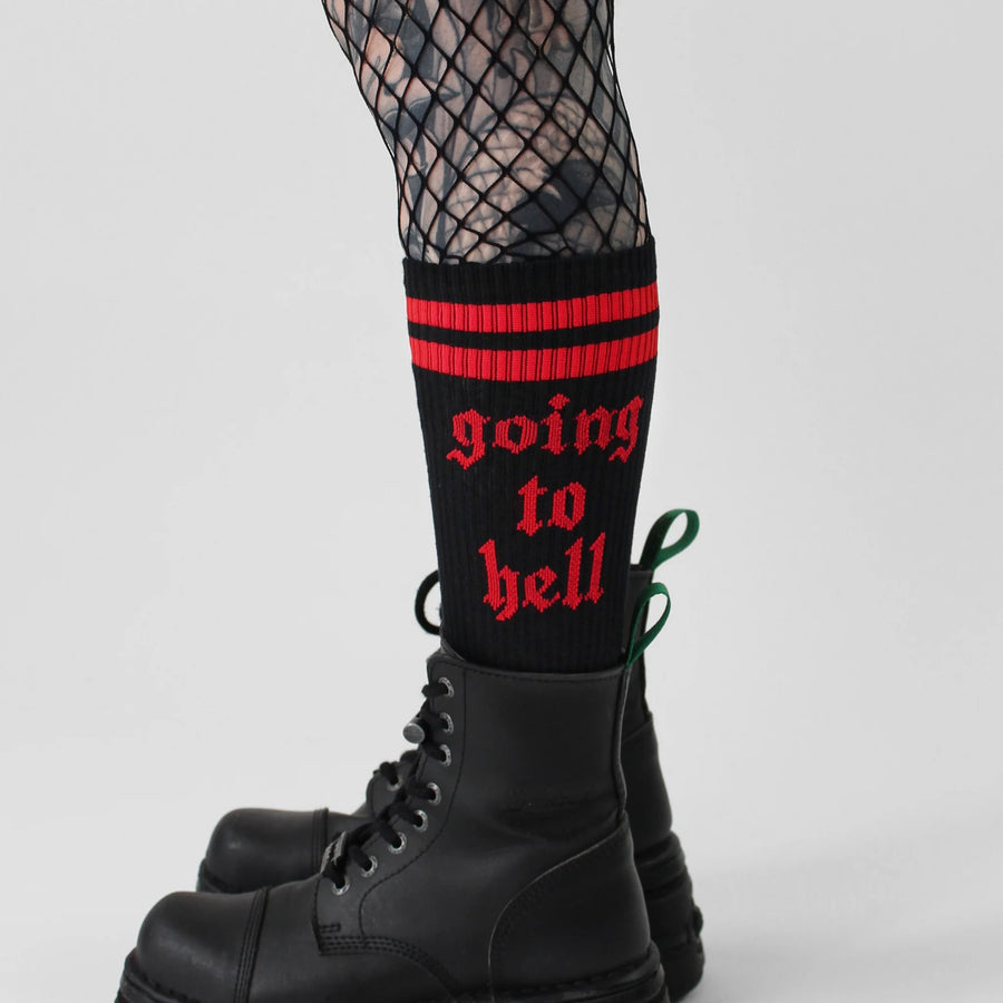 Hell Flower Go to Hell Socks