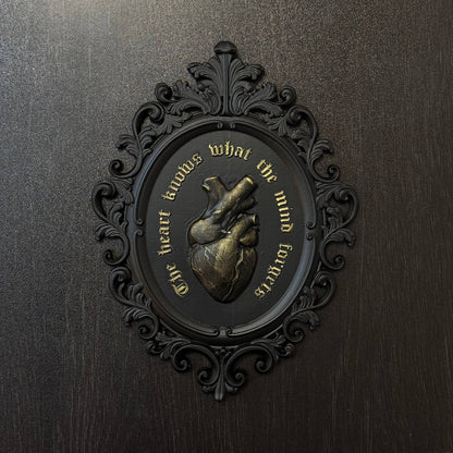 Anatomical Heart Frame, Gothic Gallery Wall Decor Hanging