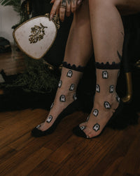 Thumbnail for Sheer Ruffle Ghost Socks