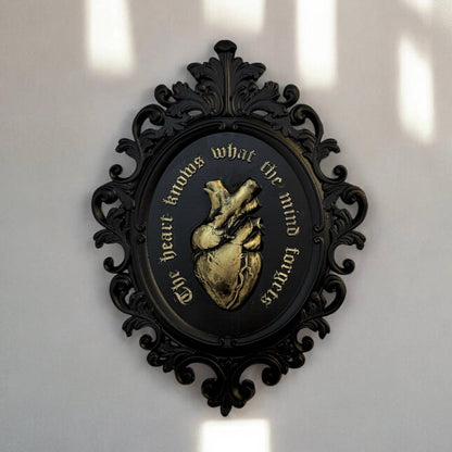 Anatomical Heart Frame, Gothic Gallery Wall Decor Hanging