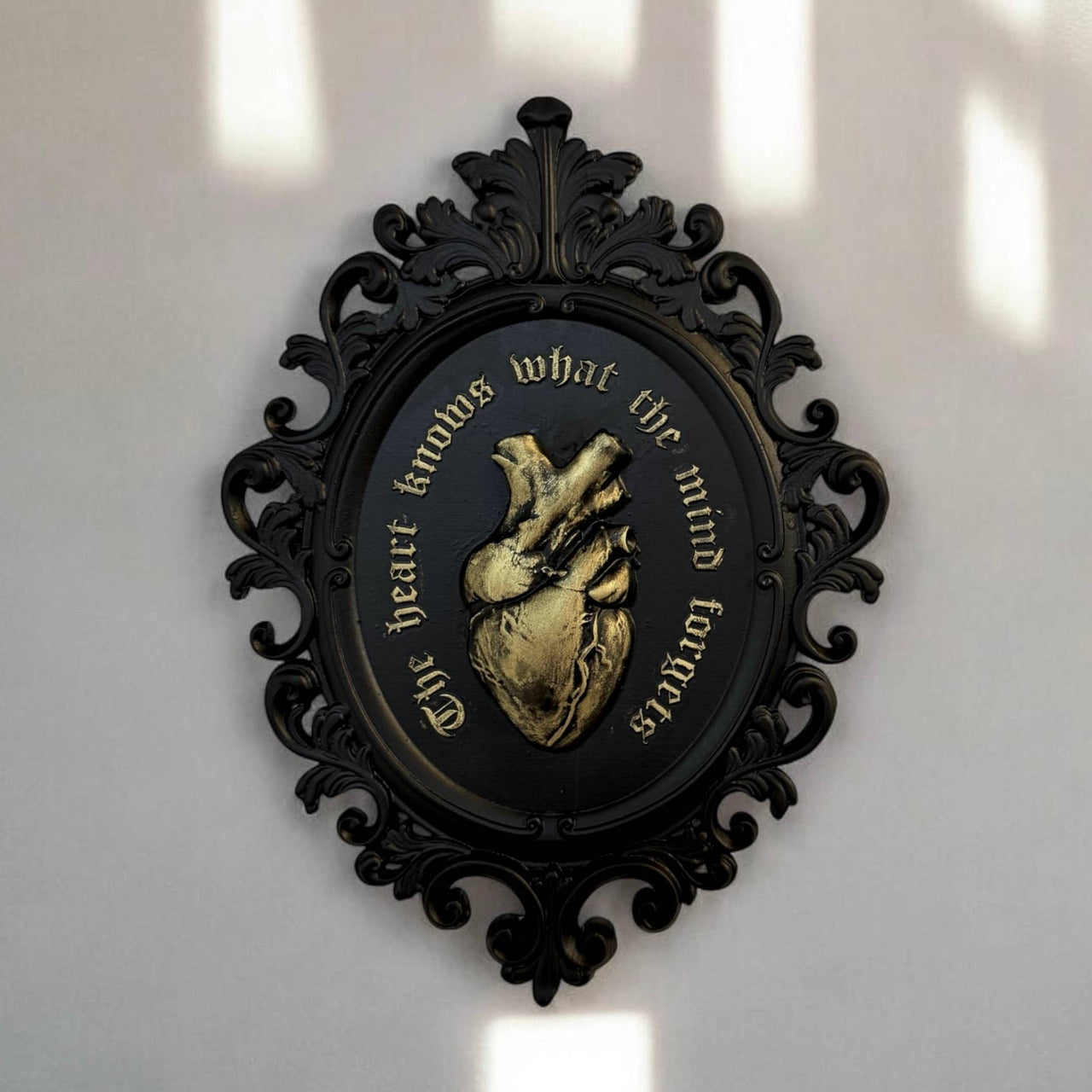 Anatomical Heart Frame, Gothic Gallery Wall Decor Hanging