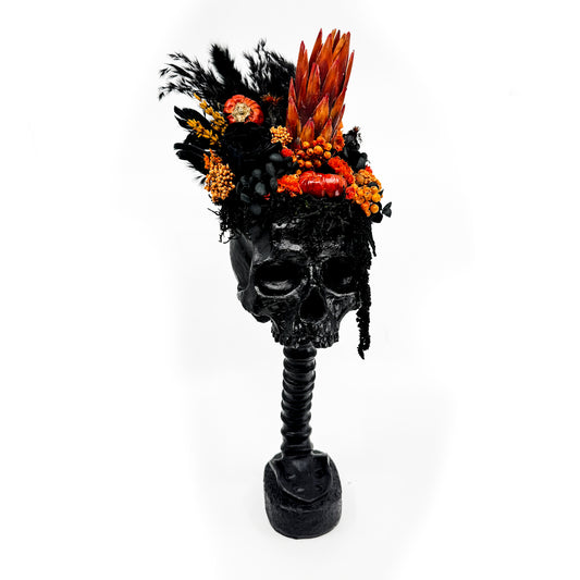 Pumpkin Spikes Standing Skull