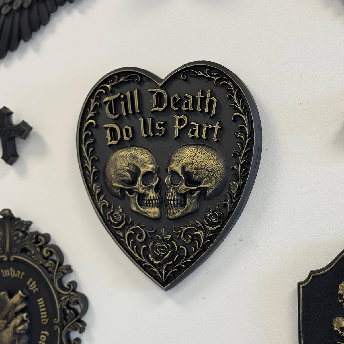 Gothic Heart Wall Plaque - Till Death Do Us Part