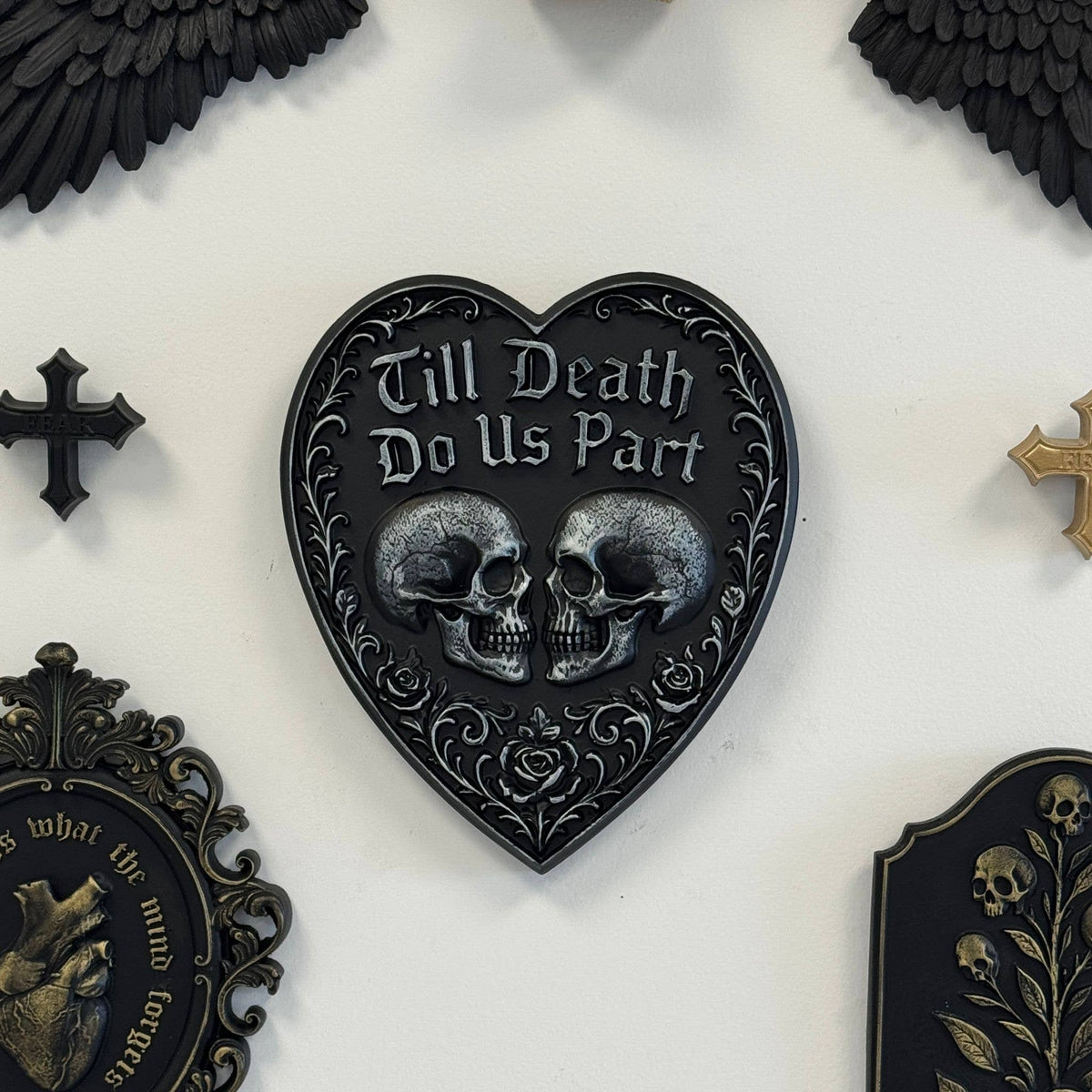 Gothic Heart Wall Plaque - Till Death Do Us Part