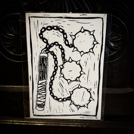 Flail - Lino Print