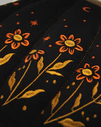 Thumbnail for Velvet Embroidered Pumpkin Purse in Black