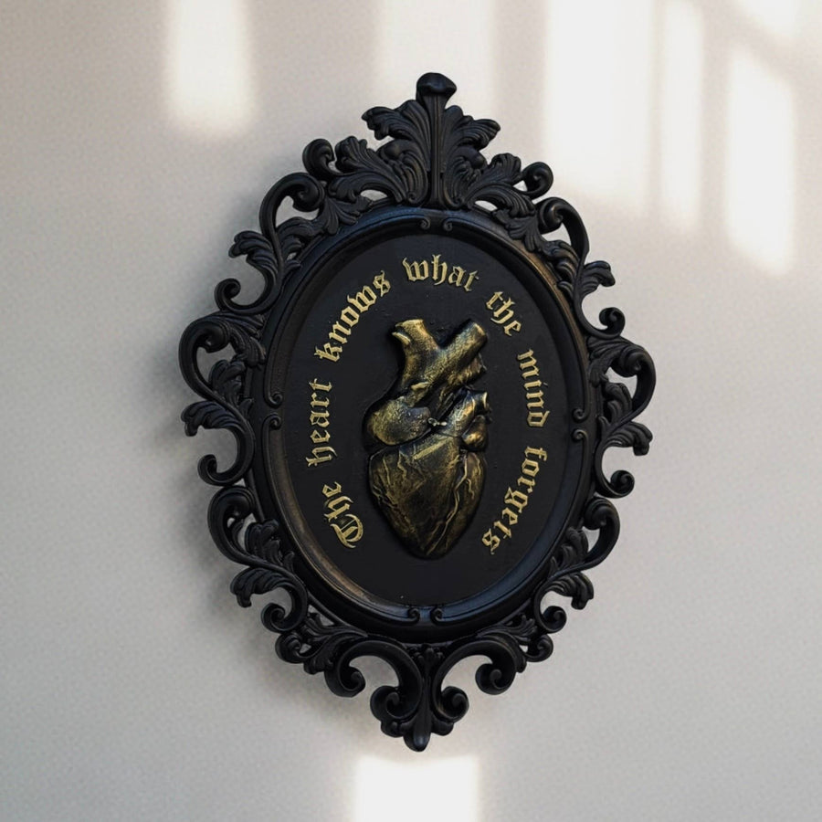 Anatomical Heart Frame, Gothic Gallery Wall Decor Hanging