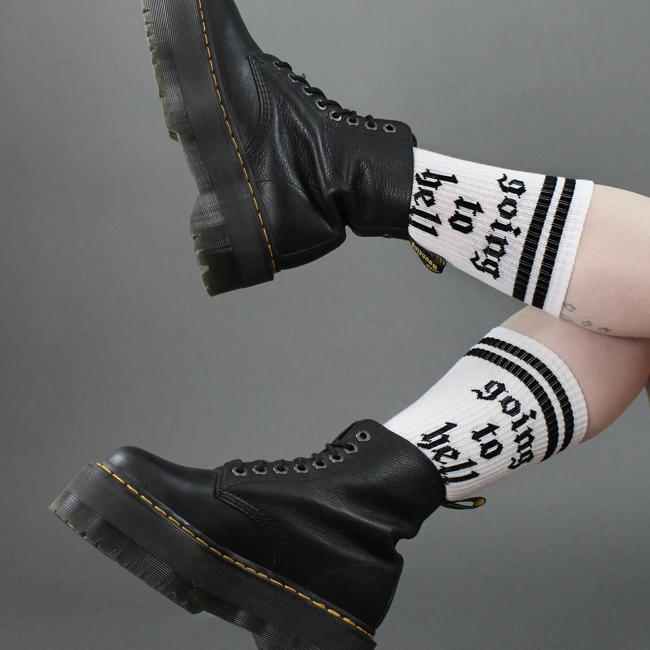 Hell Flower Go to Hell Socks