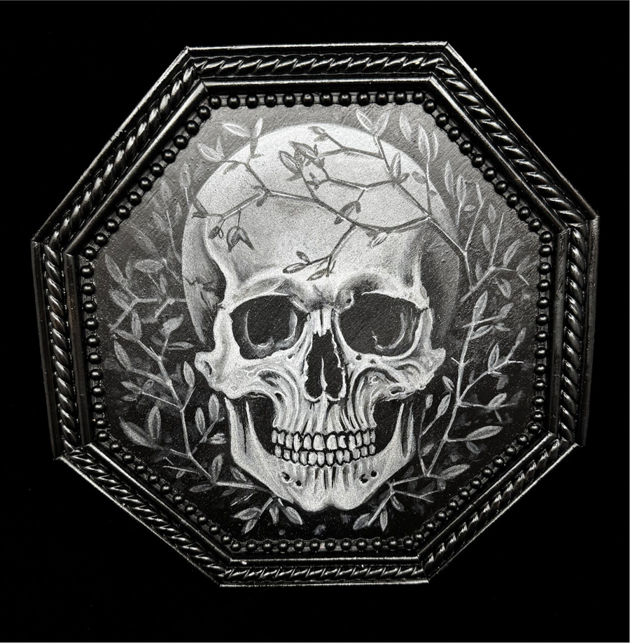 Skull Frame - Hand Painted Original