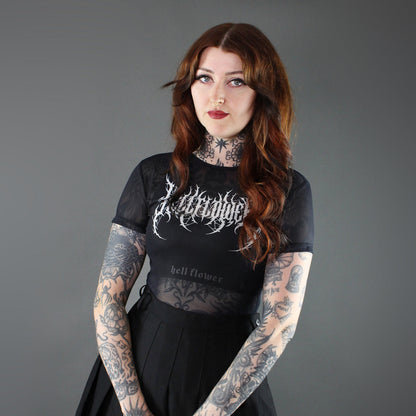 Guttural Mesh hell flower top