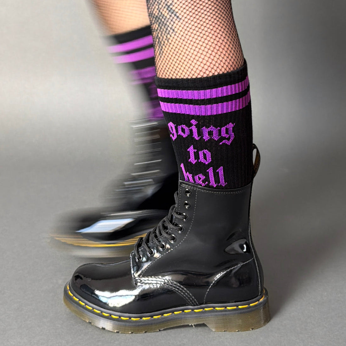 Hell Flower Going to Hell Socks Halloween Drop