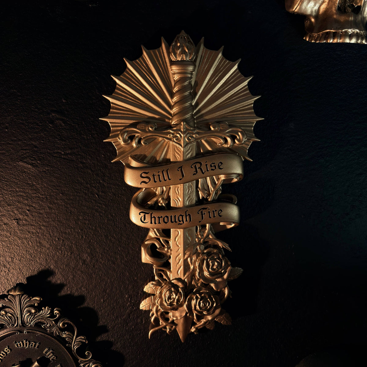 'Still I Rise' Sacred Dagger Wall Crest