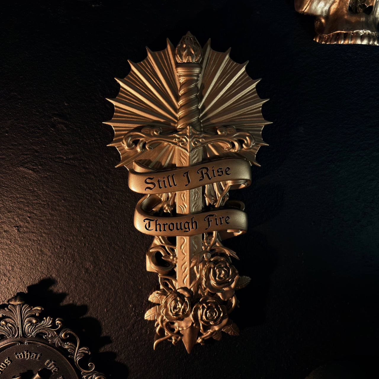 'Still I Rise' Sacred Dagger Wall Crest
