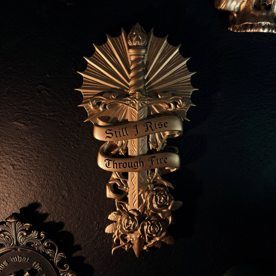 'Still I Rise' Sacred Dagger Wall Crest