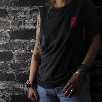 Thumbnail for Where Is My Mind Big Pink Skull Stonewash Unisex Muscle Vest