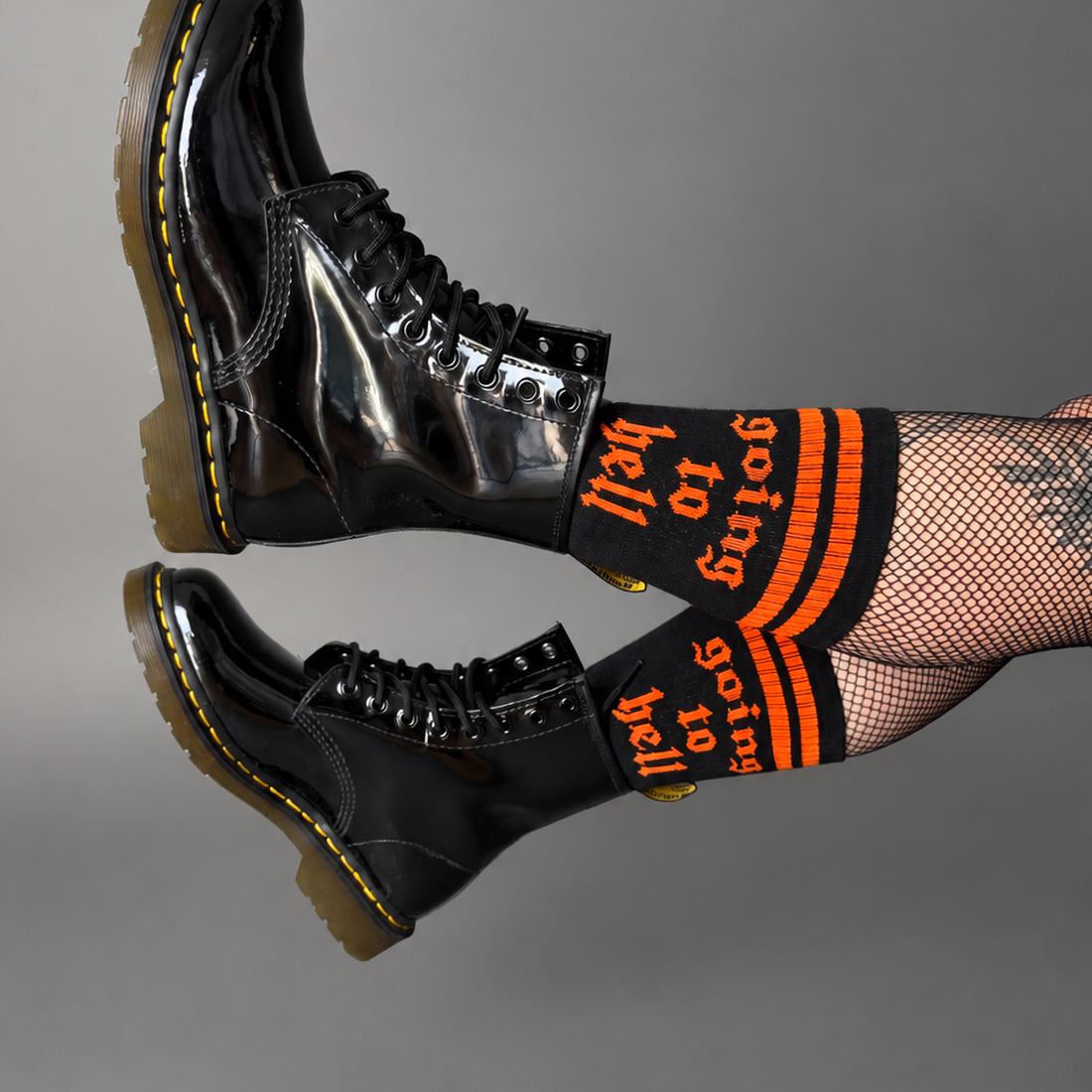 Hell Flower Going to Hell Socks Halloween Drop