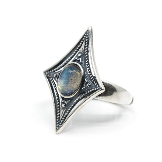 Stardust - Adjustable Labradorite Ring